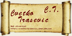Cvetko Trašević vizit kartica